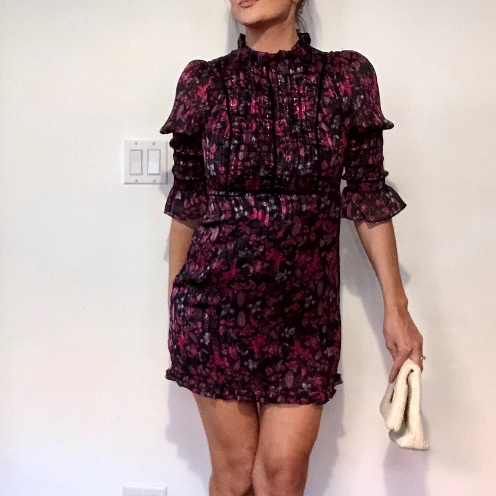UO floral ruffle mini dress - Picture 6 of 16